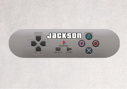 Skateboard Deck Wall Art Modern Decor | Playstation Console Gaming Controller | Retro Game Room Bedroom Novelty Personalised Print