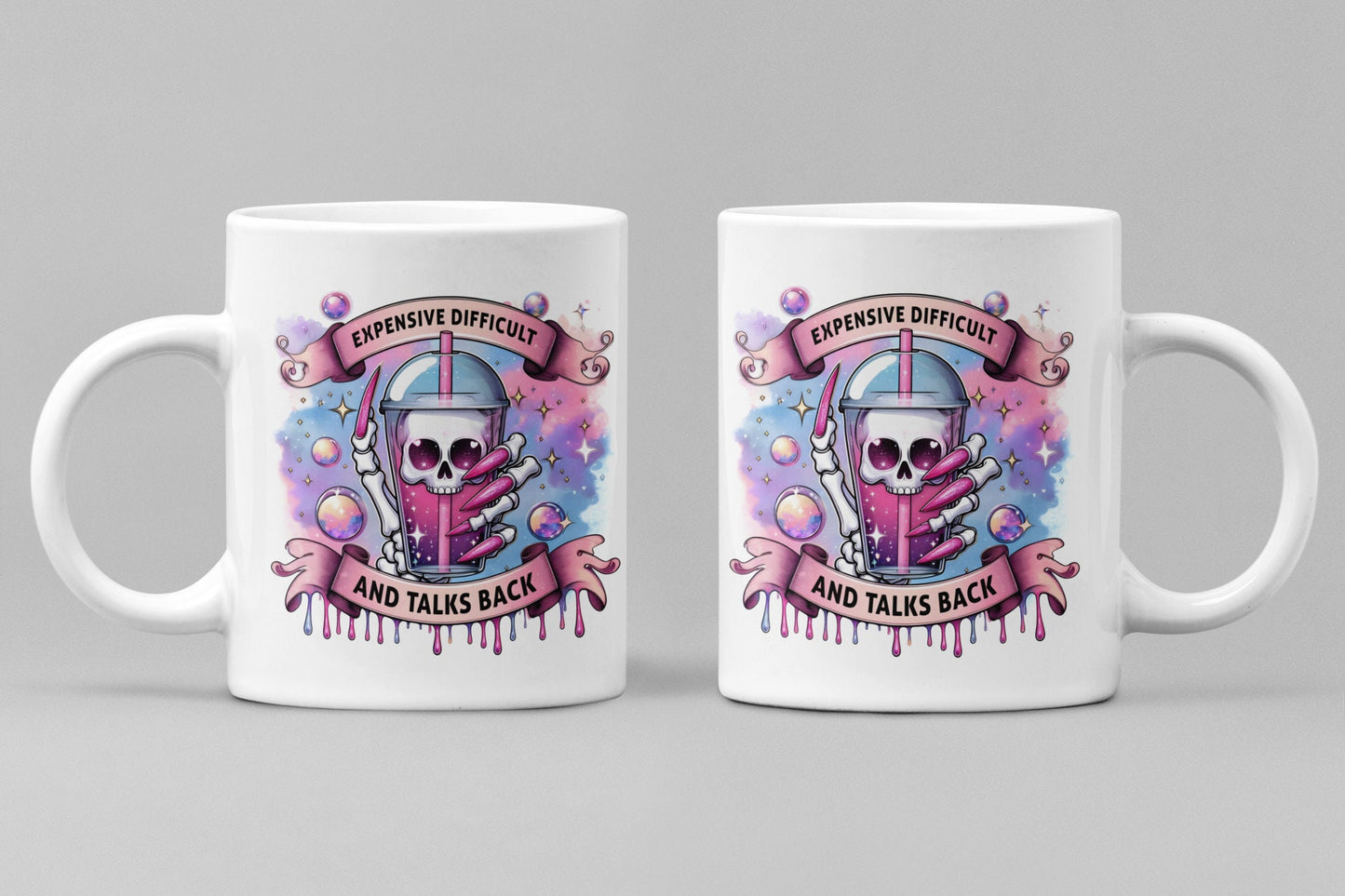 Funny Sarcastic Mug | Expensive Difficult & Talks Back | Novelty Gift