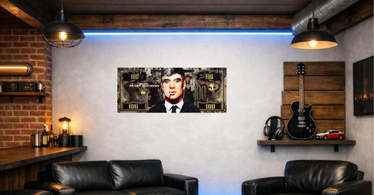 Adults Custom Printed Room Wall Art Vinyl Personalised Gift Sticker - Peaky Banknote TV
