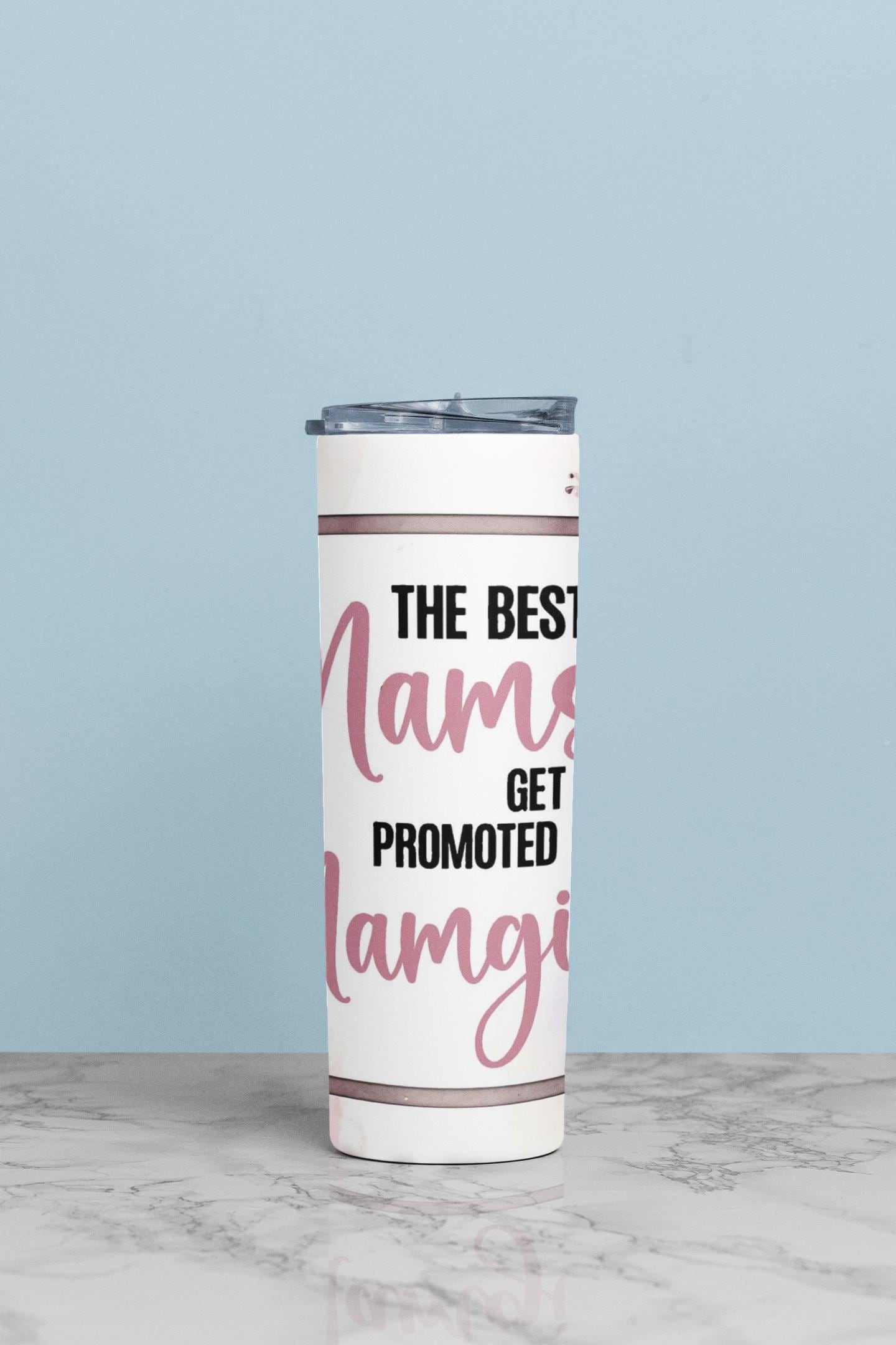 Custom Printed Tumbler Bottle Cup | New Mam to Mamgi Mammy Grandma | Personalised New Baby Gift