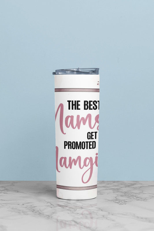 Custom Printed Tumbler Bottle Cup | New Mam to Mamgi Mammy Grandma | Personalised New Baby Gift