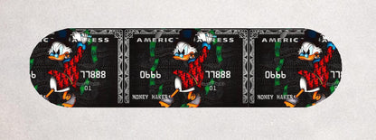Skateboard Deck Wall Art Decor | Duck Urban Banknote American Express | Modern Man Cave Bar Bedroom Novelty