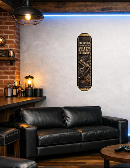 Skateboard Deck Wall Art Decor | Peaky Blinders 1 | Modern Man Cave Bar