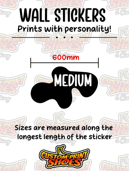 Adults Custom Printed Room Wall Art Vinyl Personalised Gift Sticker - Peaky Stripes TV Man Cave Bar Decor