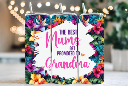 Custom Printed Tumbler Bottle Cup | New Mum to Grandma Nanny Nanna | Personalised New Baby Gift