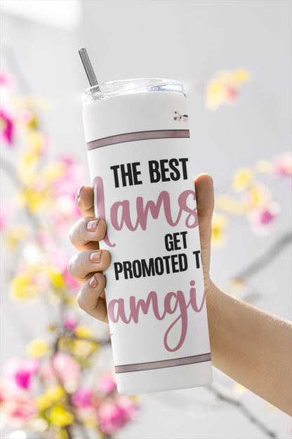 Custom Printed Tumbler Bottle Cup | New Mam to Mamgi Mammy Grandma | Personalised New Baby Gift