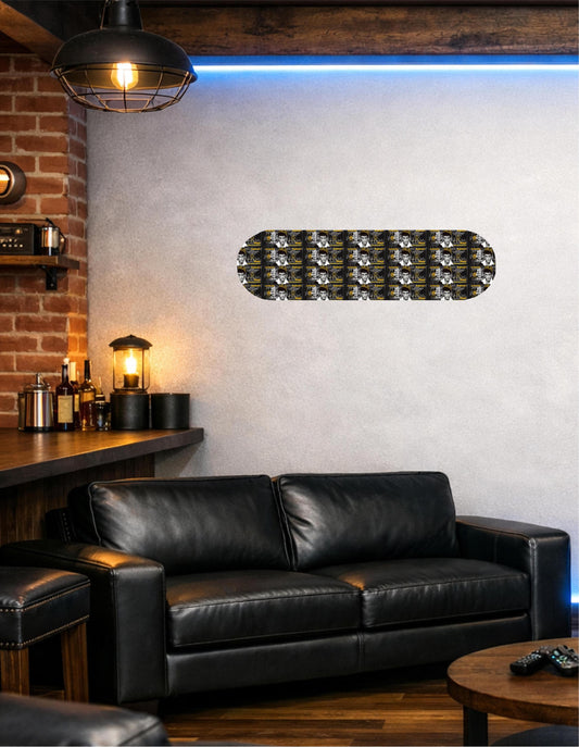 Skateboard Deck Wall Art Decor | Montana Urban Banknote Scarface 2 Dollar | Modern Man Cave Bar Bedroom Novelty