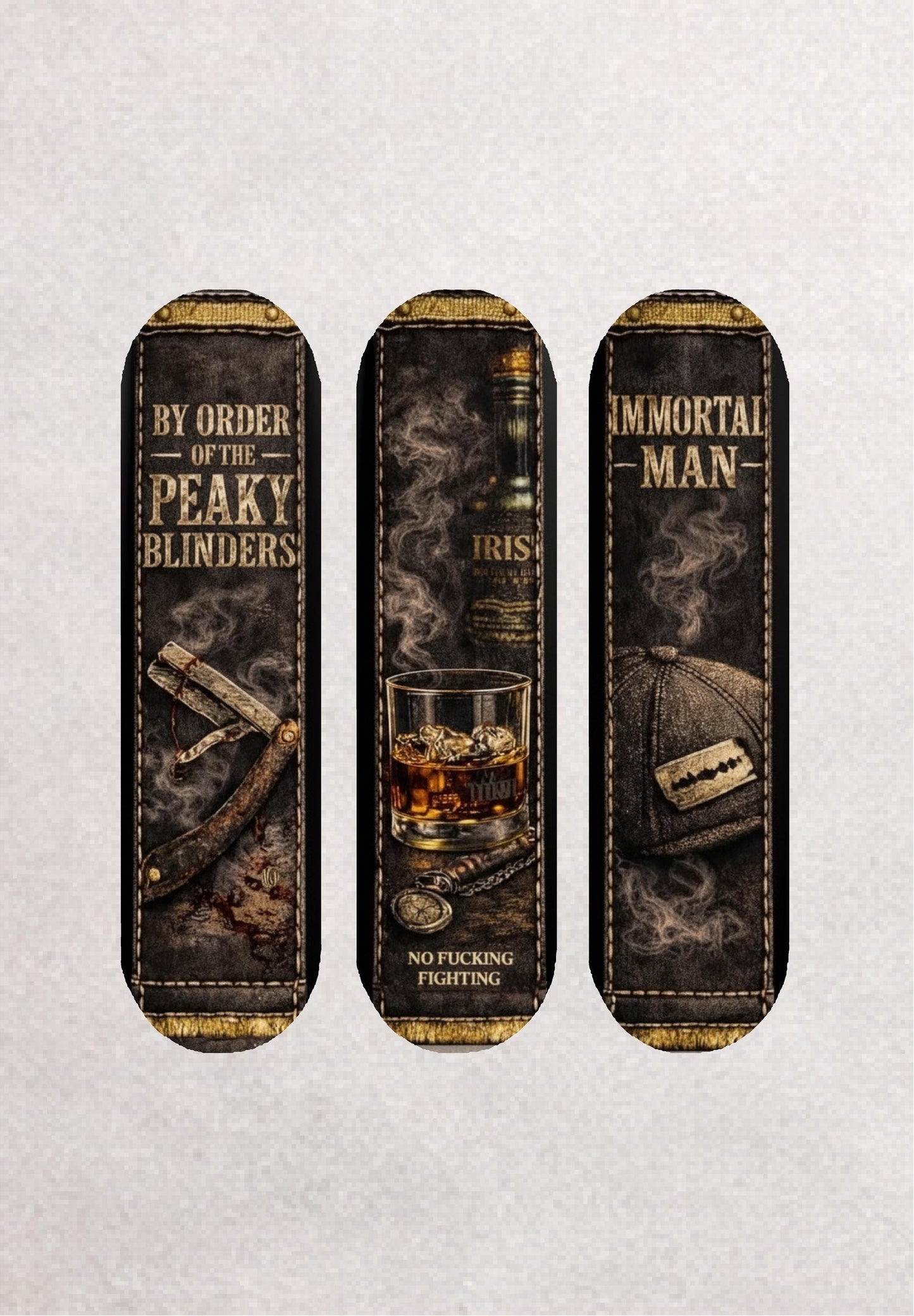 Skateboard Deck Wall Art Decor | Peaky Blinders | Modern Man Cave Bar
